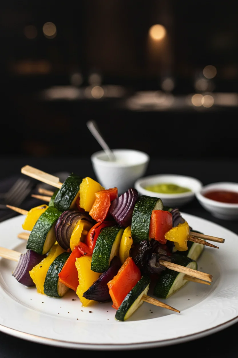 Vegan grilled vegetable skewers recipe idea
